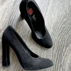 Black Suede Ballin Heels